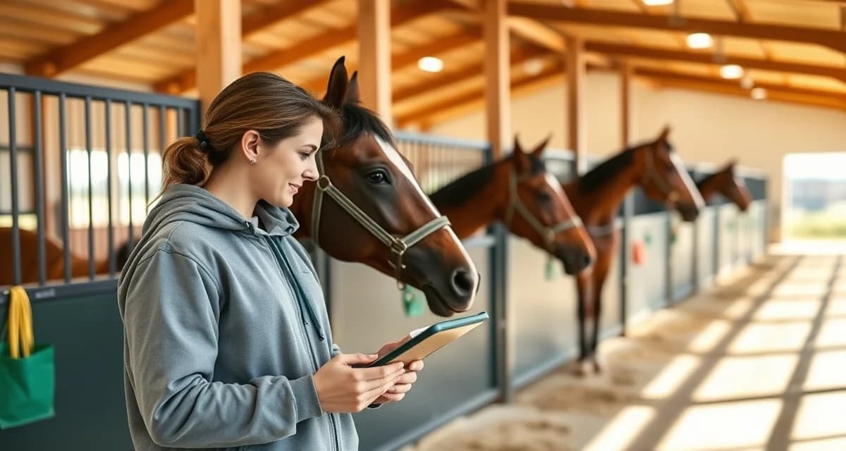 4-H equine barn health monitoring software helping youth volunteers track horse wellness with digital tools