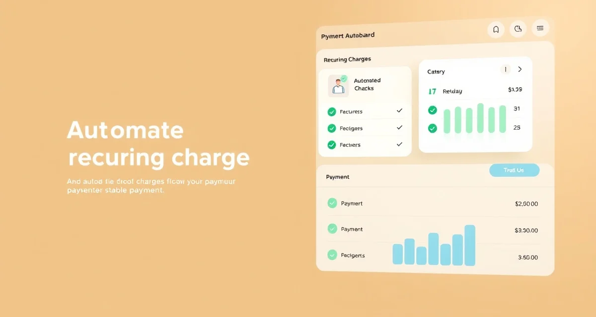 Automated recurring payments dashboard for horse boarding facility management software showing monthly payment processing