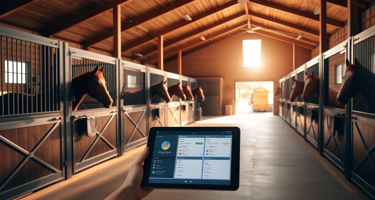 Professional barn management software interface for Richmond Virginia horse facilities and equestrian operations