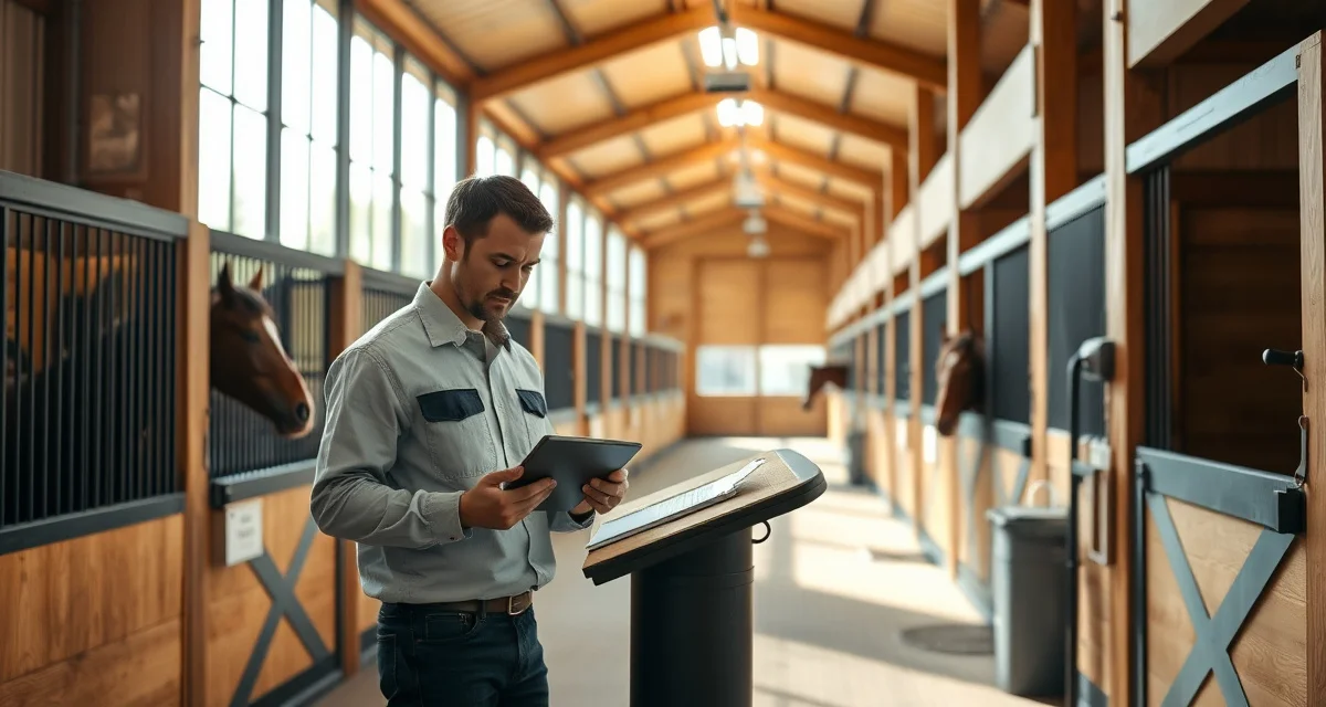Modern barn management software interface helping equine facility managers organize horse stalls and boarding operations near Savannah Georgia