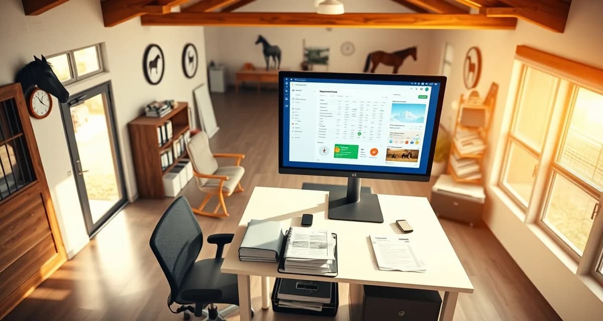 Side-by-side comparison of BarnBeacon and Stable Secretary equine management software interfaces for boarding barn operations.