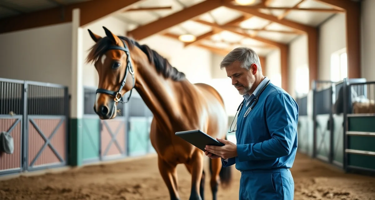 Barrel racing horse health monitoring dashboard displaying real-time vital signs and performance analytics for competitive equine facilities.