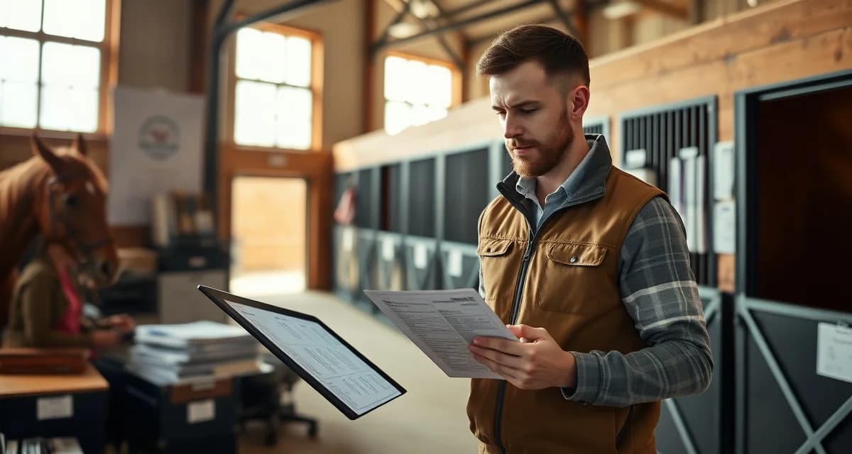 Barn manager using structured communication templates for combined driving owner updates and competition coordination