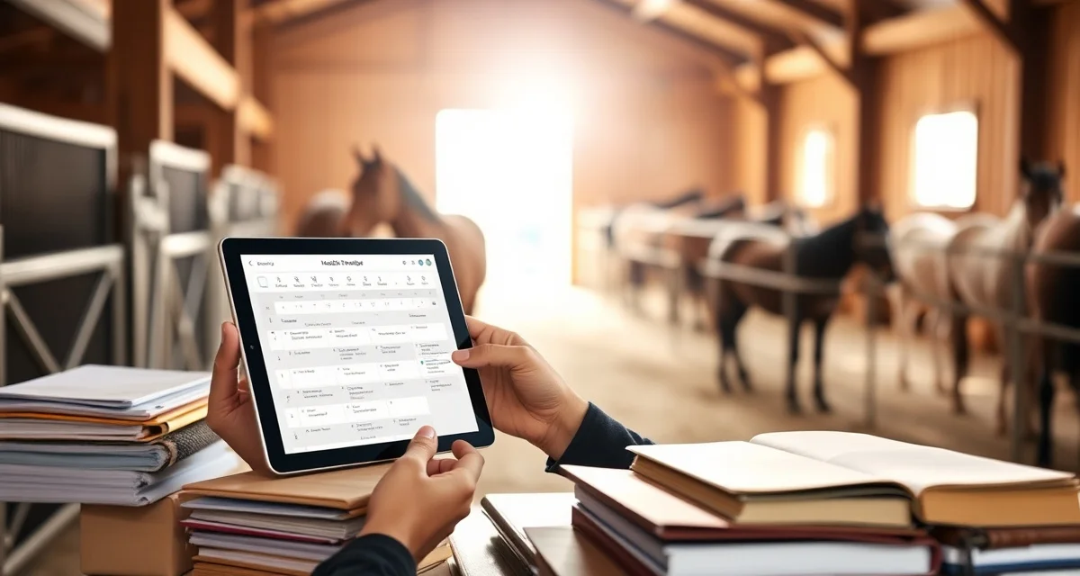 Digital equine health scheduling calendar interface for managing recurring veterinary care across horse herds efficiently.