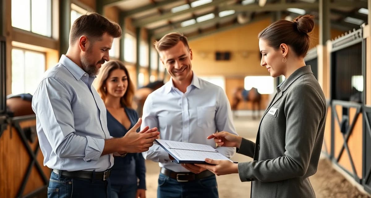 Training barn staff coordinating horse show scheduling and entry deadlines for seasonal competition planning