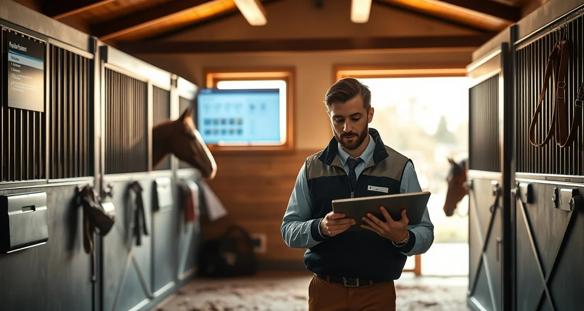 Modern barn management software interface helping Raleigh NC equestrian facilities organize boarding and stable operations efficiently